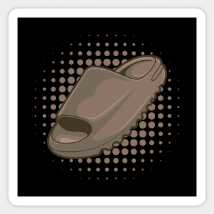 Slide Earth Brown Clog Shoes Sticker